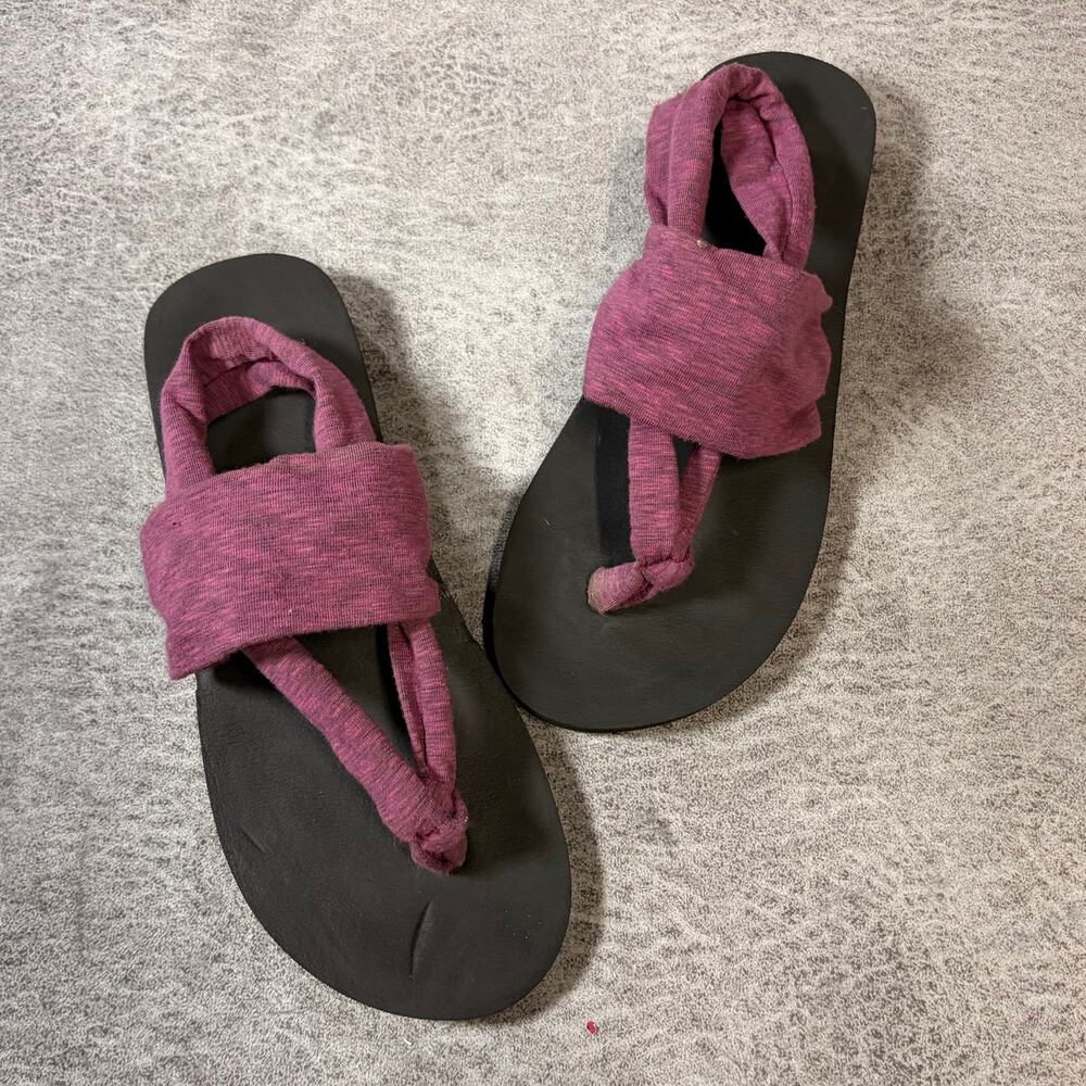 Y2K Purple Yoga Flip Flops